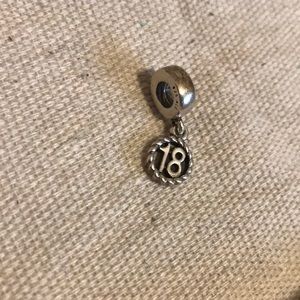 Sterling silver 18th birthday pandora charm